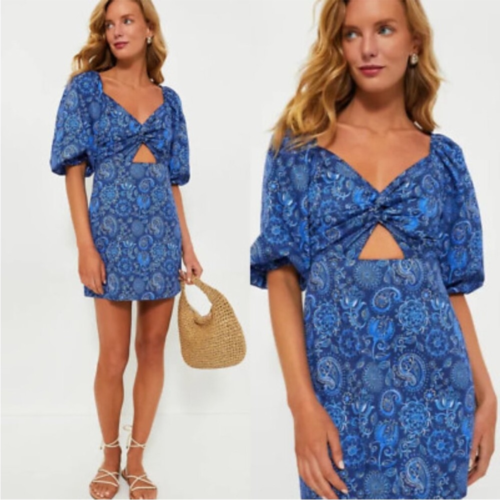 NWT Tuckernuck Blue Patterned Dress w/keyhole